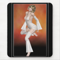 KRW With a Flare Blonde Pin Up mousepads