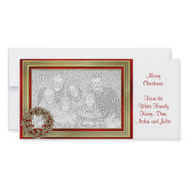 KRW With Love Christmas Wreath Photo Card photo cards