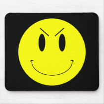 KRW Yellow Evil Smiley Face mousepads