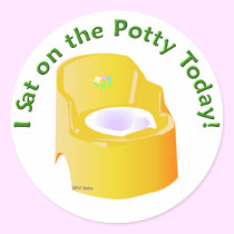 KRW Yellow I Sat on the Potty Training Reward stickers