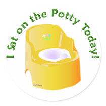 KRW Yellow I Sat on the Potty Training Reward stickers