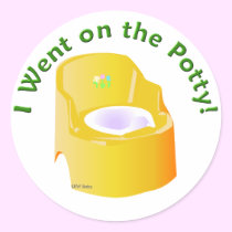 KRW Yellow I Went on the Potty Training Reward stickers