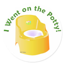 KRW Yellow I Went on the Potty Training Reward stickers