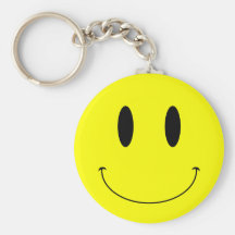 KRW Yellow Smiley Face Key Chain