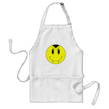 KRW Yellow Smiley Face Vampire Apron