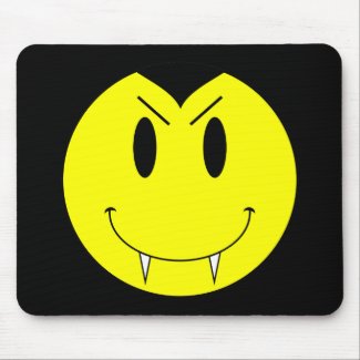 KRW Yellow Smiley Face Vampire mousepad