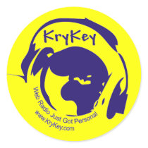 KryKey 3.5 Inch Round Sticker by krykey KryKey 3.5 Inch Round Sticker