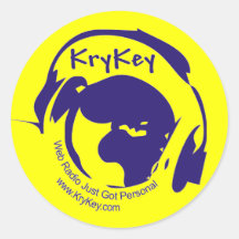 KryKey 3.5 Inch Round Sticker