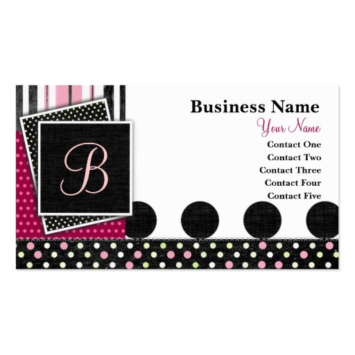 Krystal Chic Pink Business Card