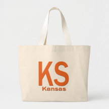 KS Kansas plain orange Bags