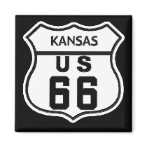 KS US ROUTE 66 magnets by ZsTees KS US ROUTE 66 magnets