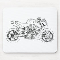 KTM Super Duke Naked Sketch mousepads