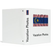 Kuala Lumpur waving flag 3 Ring Binders