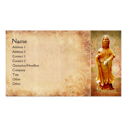 Kuan Yin Business Cards (front side)