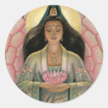 Kuan Yin Goddess of Compassion Round Sticker