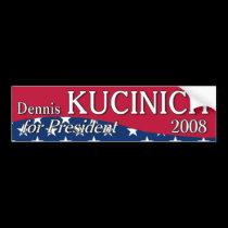 Kucinich Curved bumper stickers