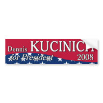 Kucinich Curved bumper stickers by bumper2bumper Kucinich Curved bumper stickers
