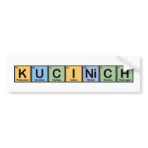 Kucinich made of Elements bumper stickers