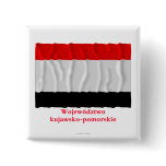 Kujawsko-pomorskie - Kuyavia-Pomerania waving flag Button