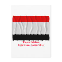 Kujawsko-pomorskie - Kuyavia-Pomerania waving flag Post Cards