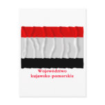 Kujawsko-pomorskie - Kuyavia-Pomerania waving flag Post Cards