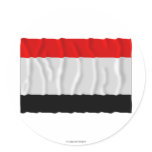Kujawsko-pomorskie - Kuyavia-Pomerania waving flag Round Stickers