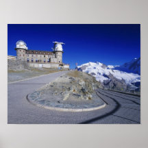 Kulm hotel and trail, Gornergrat, Zermatt, Poster