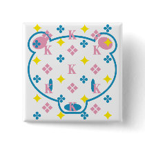 Kuma-chan K pattern white buttons