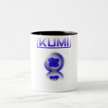 Kumi-logo blue coffee mugs