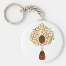 Kundan & ruby brooch keychains