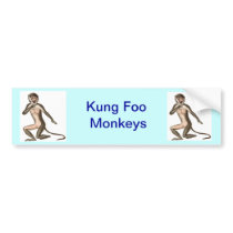 Kung Foo Monkey Bumper Stickers