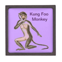 Kung Foo Monkey Premium Keepsake Box
