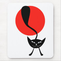 Kung Fu cat mousepads
