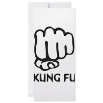 kung fu fist icon rack cards