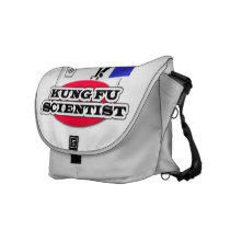 Kung Fu Scientist messenger bags