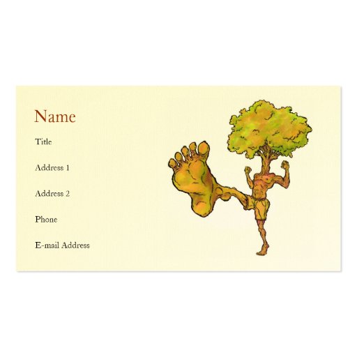 Kung Fu Tree Profile Card Template Business Card (front side)