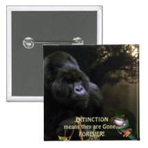 Kunga Mountain Gorilla & Frog Button
