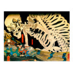 Kuniyoshi Skeleton Summoned by Witch postcards