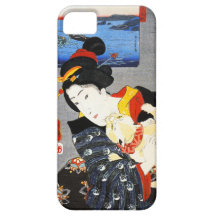 Kuniyoshi Woman with a Cat iPhone 5 Case