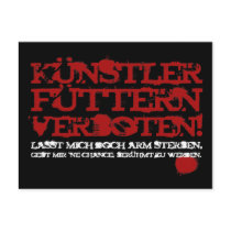 Künstler füttern verboten! postcards