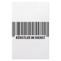 Künstler im Dienst Barcode icon stationery