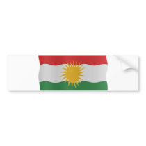 Kurdish flag bumper sticker