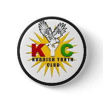 Kurdish Youth Club (KYC) logo pin buttons by araalan Kurdish Youth Club (KYC) logo pin buttons