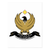 Kurdistan Coat of Arms Postcards