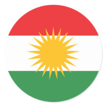 Kurdistan, Democratic Republic of the Congo Round Sticker