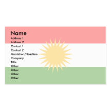 Kurdistan Flag Business Cards