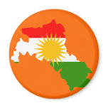 Kurdistan flag map magnets