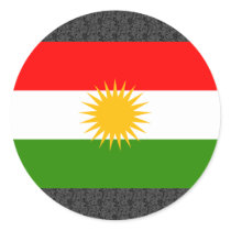 Kurdistan Flag Round Stickers