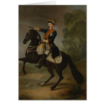 Kurt Christoph Graf von Schwerin on horseback Card