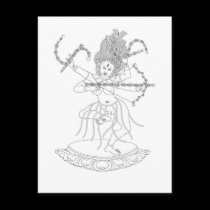 Kurukulla Line Drawing [postcard] postcards